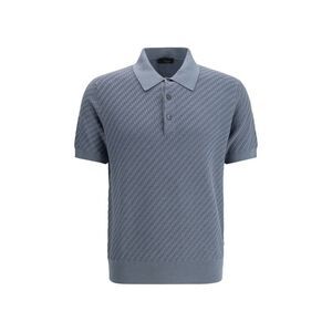 Brioni Men Polo Shirt With Woven Pattern